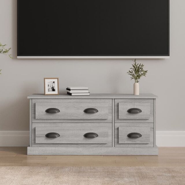 Berkfield Home TV Cabinet Grey Sonoma 100x35.5x45 cm Engineered Wood - image 1