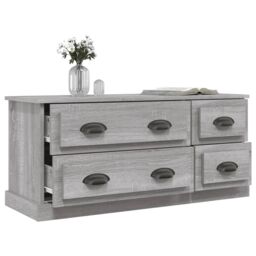 Berkfield Home TV Cabinet Grey Sonoma 100x35.5x45 cm Engineered Wood - thumbnail 5