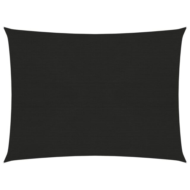 Berkfield Home Sunshade Sail 160 g/m ² Black 3x4 m HDPE - image 1