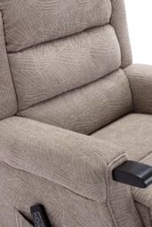 More4Homes Ashfield Electric Fabric Dual Motor Rise Recliner Lift Mobility Chair in Light Brown - thumbnail 4