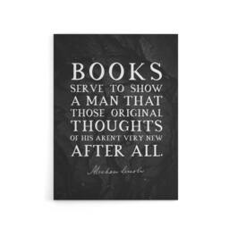 "Artery8 Abraham Lincoln Books Slate Quote Canvas Wall Art Print in Grey - Size: W18"" x H24""" - thumbnail 1