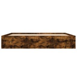 Berkfield Home Bed Frame Smoked Oak 200x200 cm in Brown - thumbnail 6