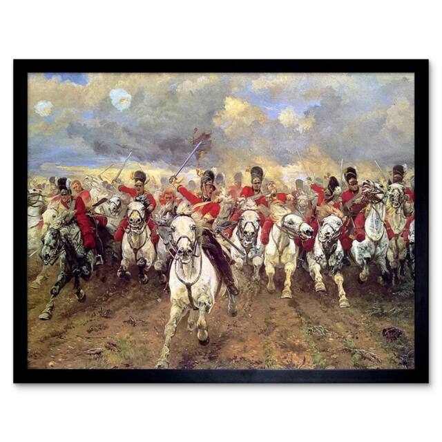 "Artery8 Thompson Scotland Forever Battle Waterloo Painting Framed Art Print - Size: W12"" x H16""" - image 1
