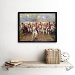 "Artery8 Thompson Scotland Forever Battle Waterloo Painting Framed Art Print - Size: W12"" x H16""" - thumbnail 2