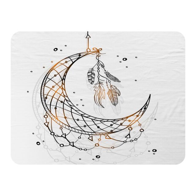 Benjamin Tate Design Dream Catcher With Crescent Moon Blanket in Natural - Size: 120 cm x 150 cm - image 1