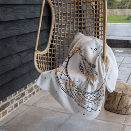 Benjamin Tate Design Dream Catcher With Crescent Moon Blanket in Natural - Size: 120 cm x 150 cm - thumbnail 4