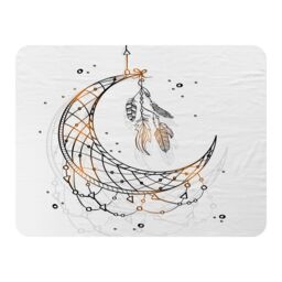 Benjamin Tate Design Dream Catcher With Crescent Moon Blanket in Natural - Size: 120 cm x 150 cm - thumbnail 1