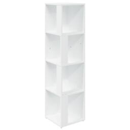 Berkfield Home Stylish Corner Cabinet White 33x33x132 cm Engineered Wood - Size: 33 x 33 x 132 cm - thumbnail 3