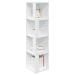 Berkfield Home Stylish Corner Cabinet White 33x33x132 cm Engineered Wood - Size: 33 x 33 x 132 cm - thumbnail 4