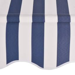 Berkfield Home Manual Retractable Awning 150 cm Blue & White Stripes - thumbnail 4