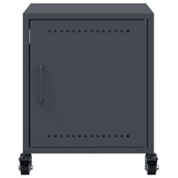 Berkfield Home Bedside Cabinet Anthracite 36x39x43.5 cm Steel in Black - thumbnail 6