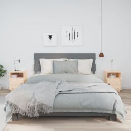 Berkfield Home Bedside Cabinets 2 pcs 40x34x55 cm Solid Wood Pine in Brown - Size: 40 x 34 x 55 cm