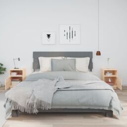 Berkfield Home Bedside Cabinets 2 pcs 40x34x55 cm Solid Wood Pine in Brown - Size: 40 x 34 x 55 cm - thumbnail 3