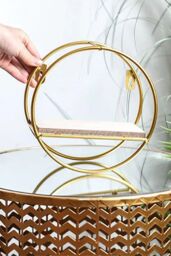 Living and Home Gold Wall Hanging Storage and Display Decorative Shelf - thumbnail 3