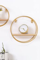 Living and Home Gold Wall Hanging Storage and Display Decorative Shelf - thumbnail 5