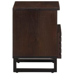 Berkfield Home Bedside Cabinets 2 pcs 40x33x46 cm Solid Wood Mango in Brown - Size: 40 x 33 x 46 cm - thumbnail 5