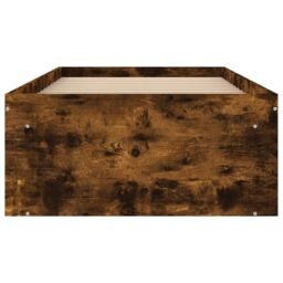 Berkfield Home Bed Frame Smoked Oak 75x190 cm Small Single in Brown - thumbnail 6
