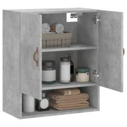 Berkfield Home Wall Cabinet Concrete Grey 60x31x70 cm Engineered Wood - Size: 60 x 31 x 70 cm - thumbnail 4