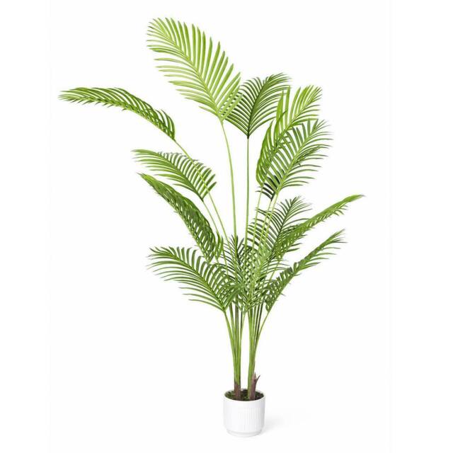 Levede Artificial Palm Tree Fake Plant Home Office Decor Realistic Faux Tree in Green - image 1