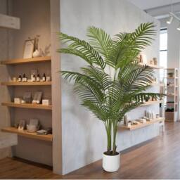 Levede Artificial Palm Tree Fake Plant Home Office Decor Realistic Faux Tree in Green - thumbnail 2