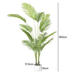 Levede Artificial Palm Tree Fake Plant Home Office Decor Realistic Faux Tree in Green - thumbnail 4