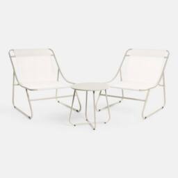 OHS Mykonos Bistro Set Outdoor Table Chair Garden Patio Furniture in Natural - thumbnail 6