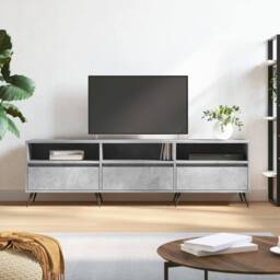 Berkfield Home TV Cabinet Concrete Grey 150x30x44.5 cm Engineered Wood - thumbnail 2