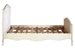 Orsina Elegant White Double Bed, Contemporary Design Wooden Bed For Kids Bedroom, Comfortable Hardwood Bed - thumbnail 3