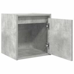 Berkfield Home Durable Wall-Mounted Bedside Cabinets 2 pcs Concrete Grey 38x34x40 cm - Size: 38 x 34 x 40 cm - thumbnail 6