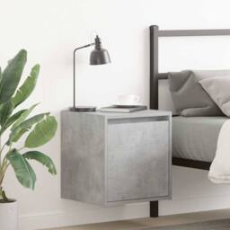 Berkfield Home Durable Wall-Mounted Bedside Cabinets 2 pcs Concrete Grey 38x34x40 cm - Size: 38 x 34 x 40 cm - thumbnail 2
