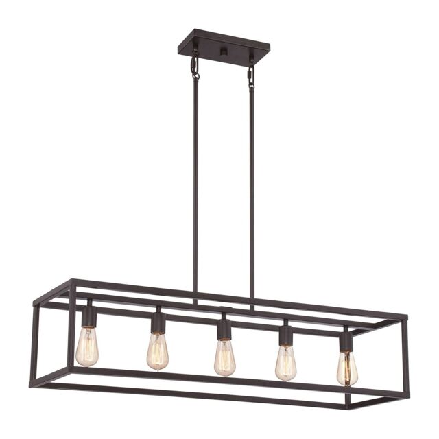 Loops 5 Bulb Chandelier Hanging Pendant LIght Western Bronze LED E27 60W Bulb