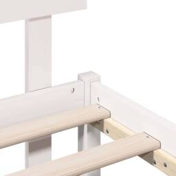 Berkfield Home Bed Frame with Headboard White 75x190 cm Solid Wood Pine - thumbnail 8