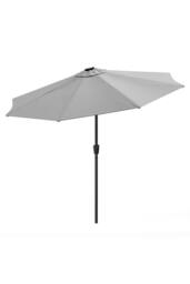 Living and Home 3m Large Solar Powered LED Patio Umbrella for Outdoor Garden in Grey - thumbnail 4