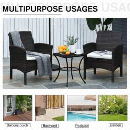 Wyld Haus Aritte Black Metal Square Outdoor Bistro Table 45 x 45 x 50 cm - thumbnail 6
