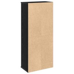 Berkfield Home Bathroom Cabinet with Roll Holder Black 39x22x90 cm - Size: 39 x 22 x 90 cm - thumbnail 7