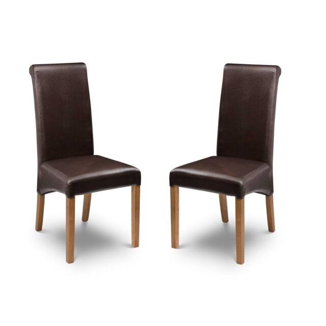 Cheshire Zafira Elegant Dining Chairs - Set of 2 in Dark Brown - image 1