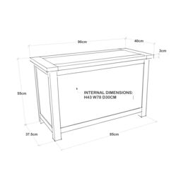 Cabinet Bits Argenta Light Grey Blanket Box Ottoman - thumbnail 4
