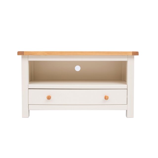 Cabinet Bits Maggiori Off-White 1 Drawer TV Cabinet Wood Knob - image 1