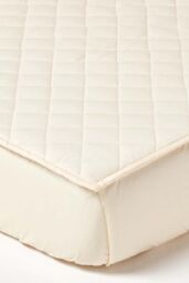 Homescapes Luxury 300 TC Quilted Deep Fitted Mattress Protector in Cream - Size: Single - thumbnail 1