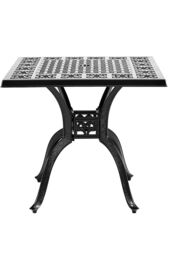 Garden Sanctuary Black Cast Aluminum Outdoor Dining Table - thumbnail 3