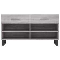 Berkfield Home Shoe Bench Grey Sonoma 102x35x55 cm Engineered Wood - Size: 102 x 35 x 55 cm - thumbnail 6