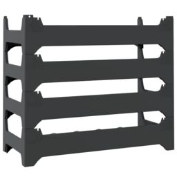 Berkfield Home Wine Rack for 24 Bottles PP Stackable in Black - thumbnail 5