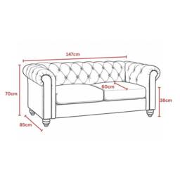 Sofaya Hampton 2 Seater Chesterfield Sofa Velvet Cushion Couch in Green - thumbnail 6