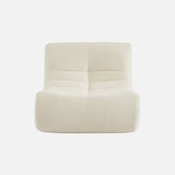 sweeek Modular Scandinavian Armchair In Textured Boucle Fabric in White - thumbnail 3