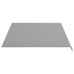 Berkfield Home Replacement Fabric for Awning Anthracite & White 4x3 m in Black - thumbnail 4