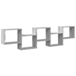 Berkfield Home Wall Cube Shelf 5 Compartments Grey Sonoma Engineered Wood - thumbnail 6