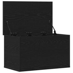 Berkfield Home Storage Box with Lid Black Oak 60x35x35 cm Engineered Wood - Size: 60 x 35 x 35 cm - thumbnail 5