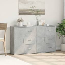Berkfield Home Sideboards 2 pcs Concrete Grey 60x31x70 cm Engineered Wood - Size: 60 x 31 x 70 cm - thumbnail 3