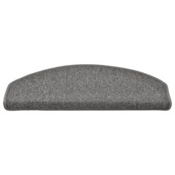 Berkfield Home Carpet Stair Treads 15 pcs Dark Grey 65x24x4 cm - Size: Medium - thumbnail 4