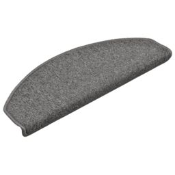 Berkfield Home Carpet Stair Treads 15 pcs Dark Grey 65x24x4 cm - Size: Medium - thumbnail 3